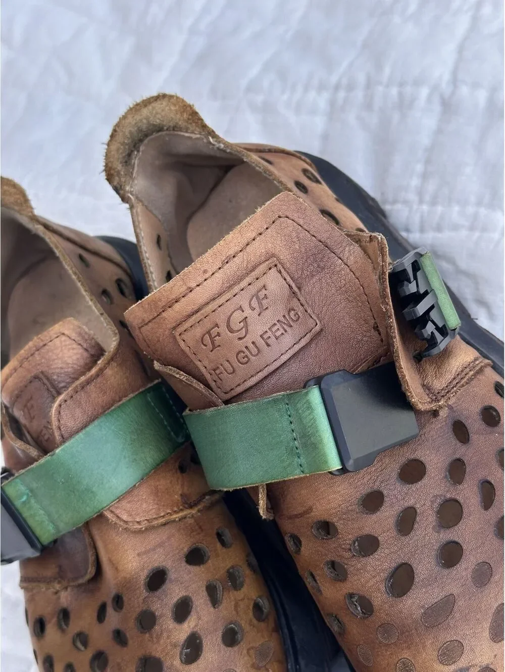 Vintage One of a Kind Leather Handmade Shoes | Chinese Streetwear | Unique Shoes